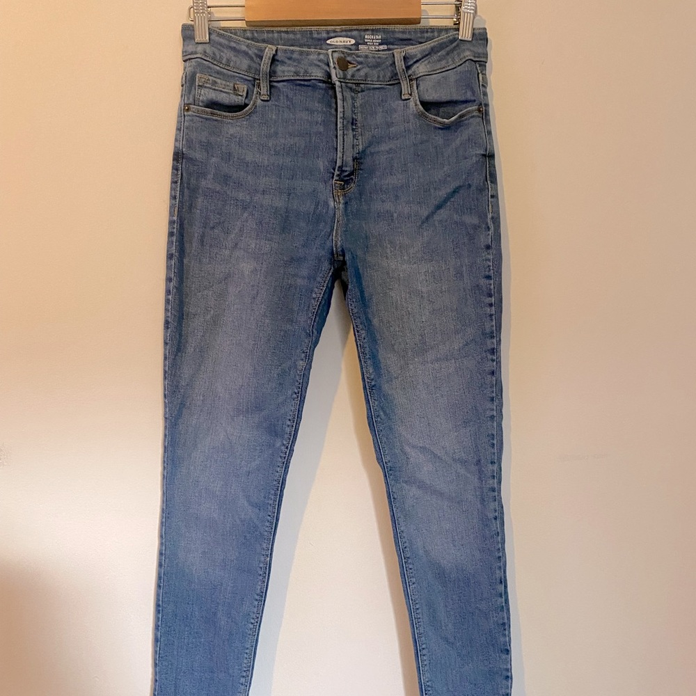 High-rise skinny jeans